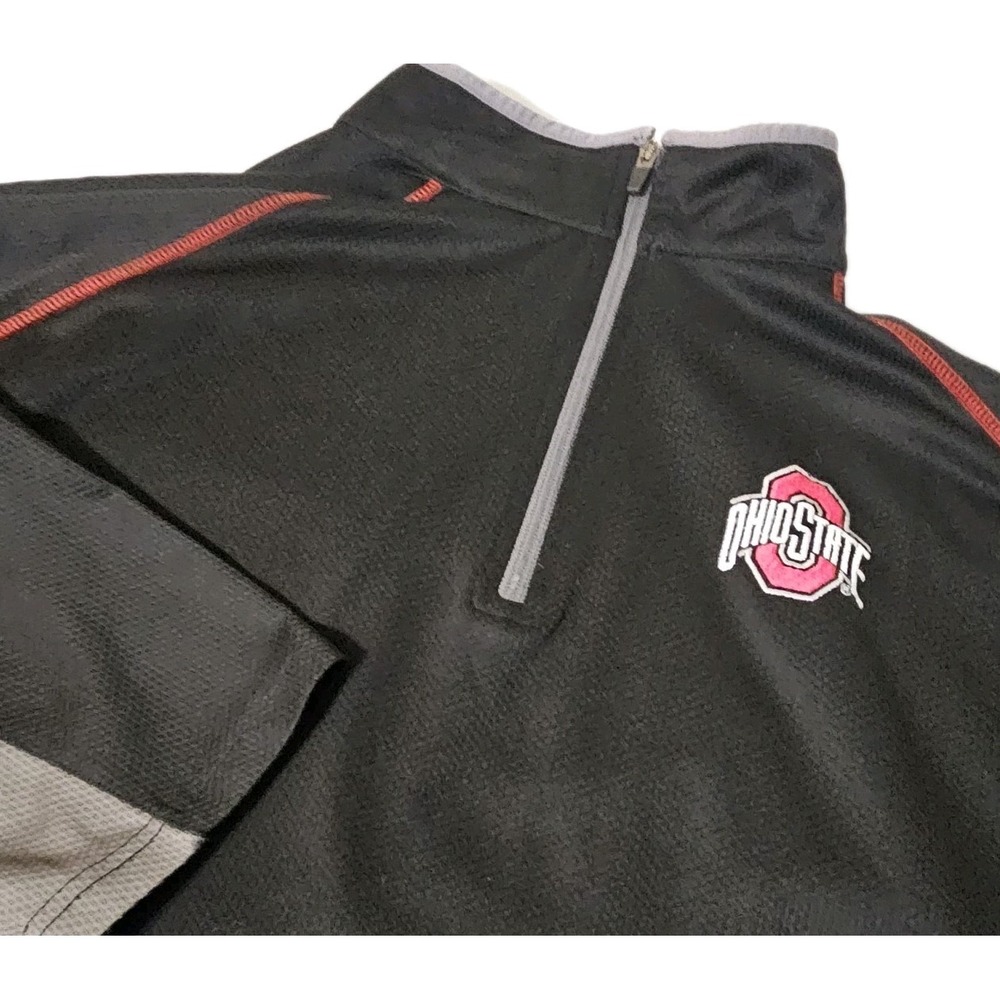 Profile Varsity University Ohio State Buckeyes Black Red Polo Shirt Men 3XLT